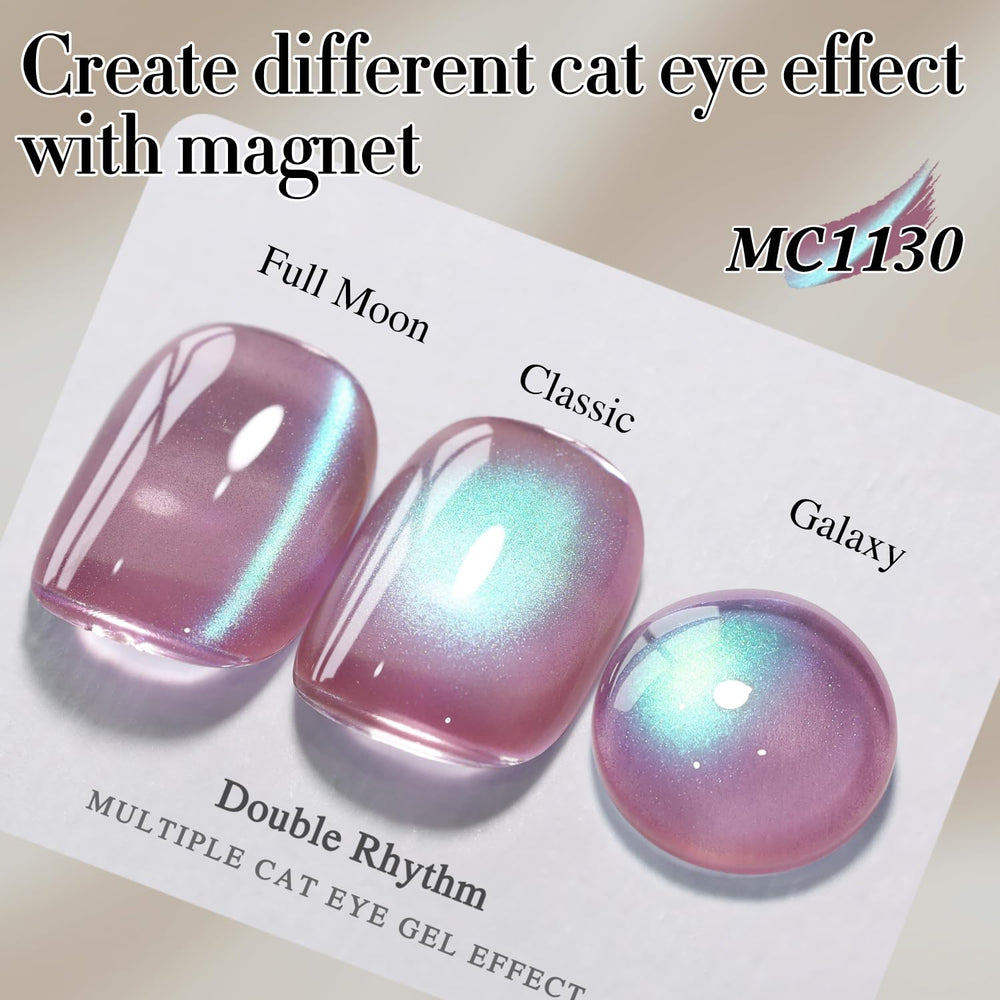 Double Rhythm High-pigment shimmer for brilliant coverage on nails.