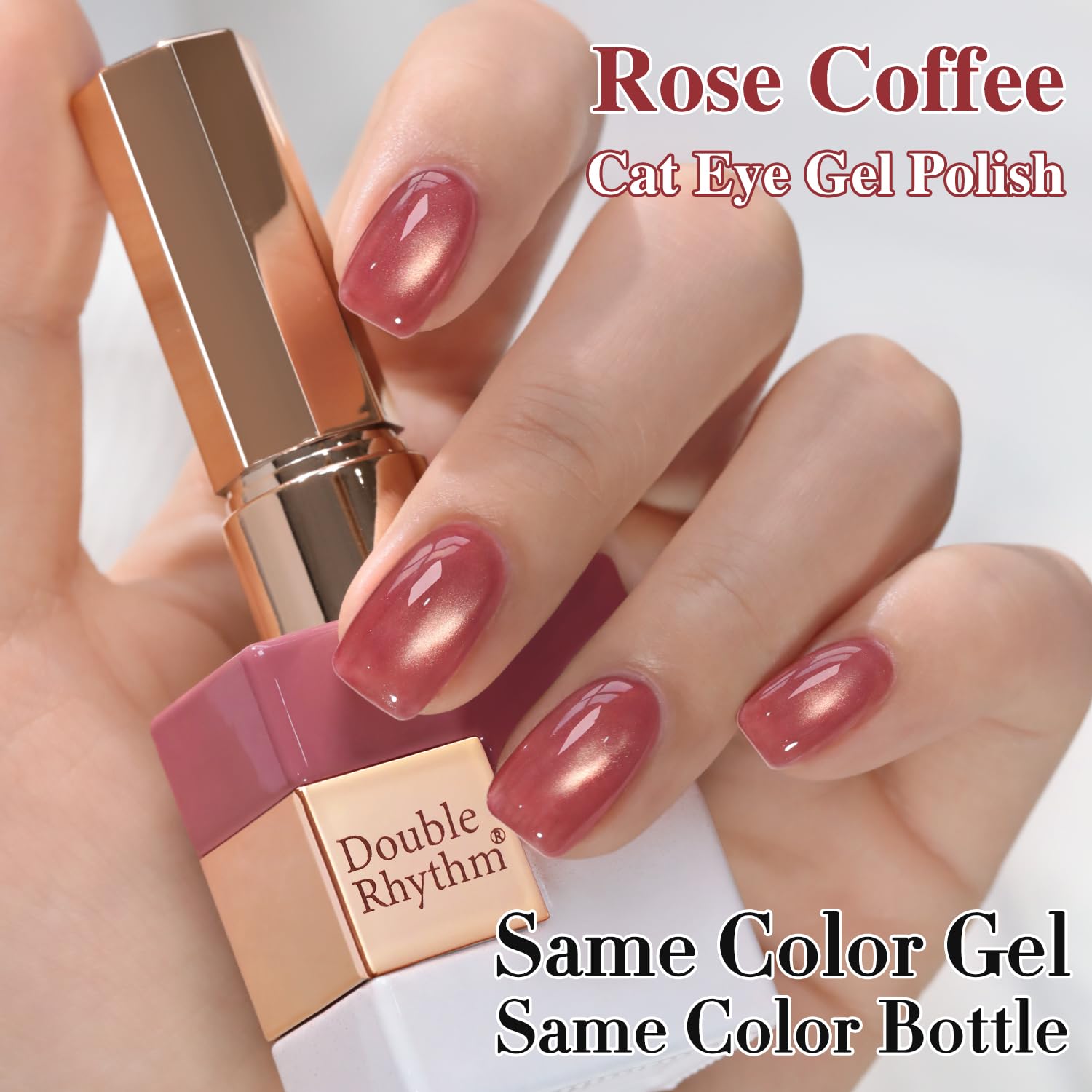 Double Rhythm holographic glitter close-up adds luminous nail shine.