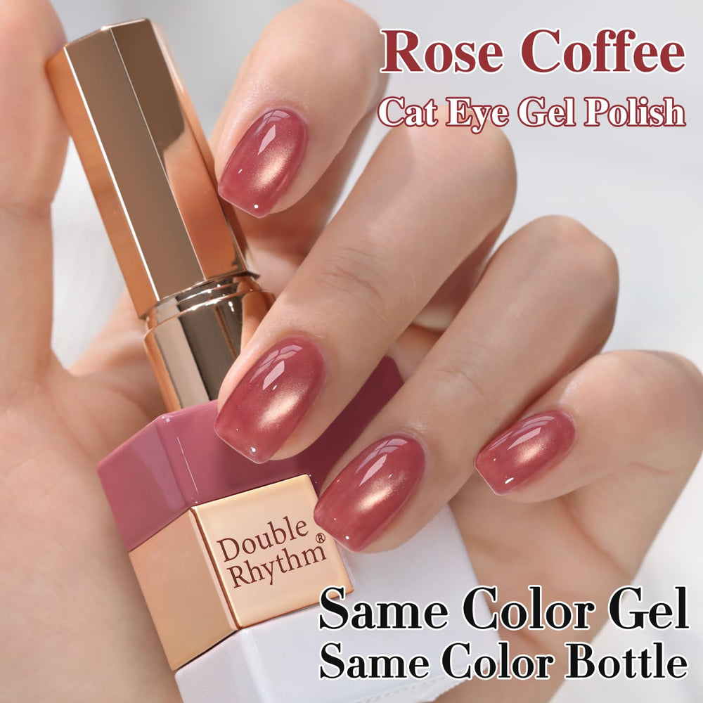 Double Rhythm holographic glitter close-up adds luminous nail shine.
