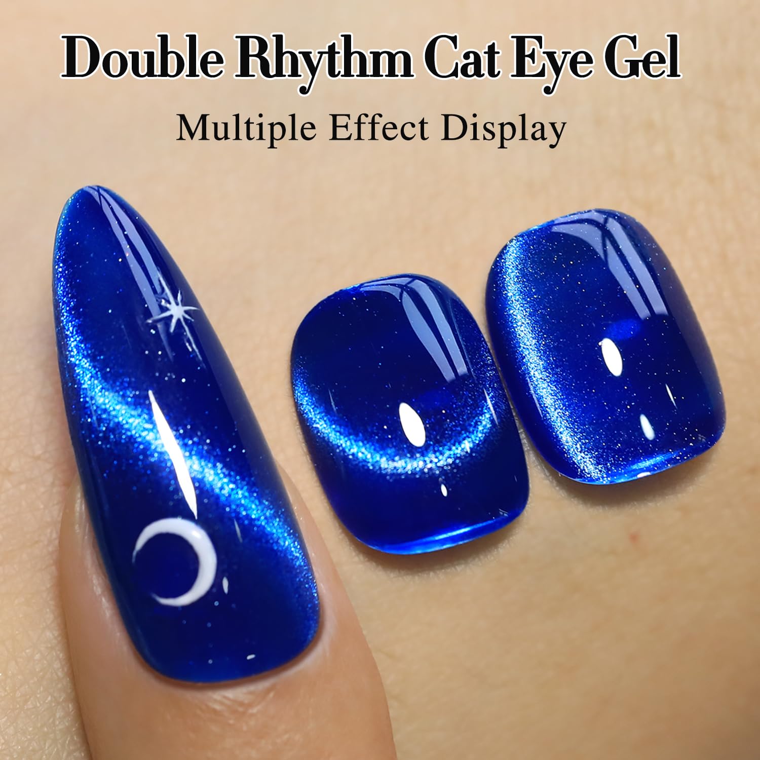 Double Rhythm holographic glitter gel polish adds dazzling shine to fingertips.