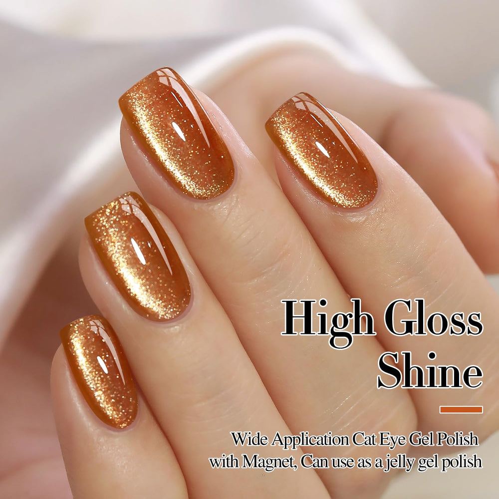 Holographic glitter effect added to Double Rhythm gel polish for depth.