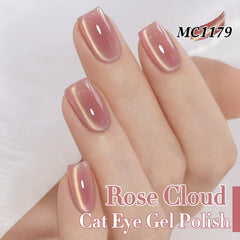 Double Rhythm holographic glitter around nude pink for radiant finish