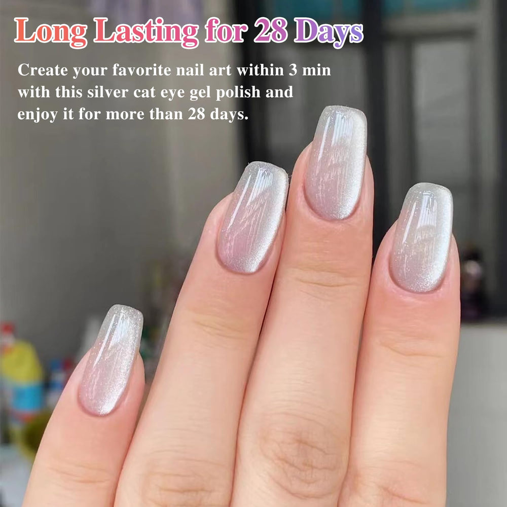Double Rhythm holographic glitter shimmer adds eye-catching depth to nails.