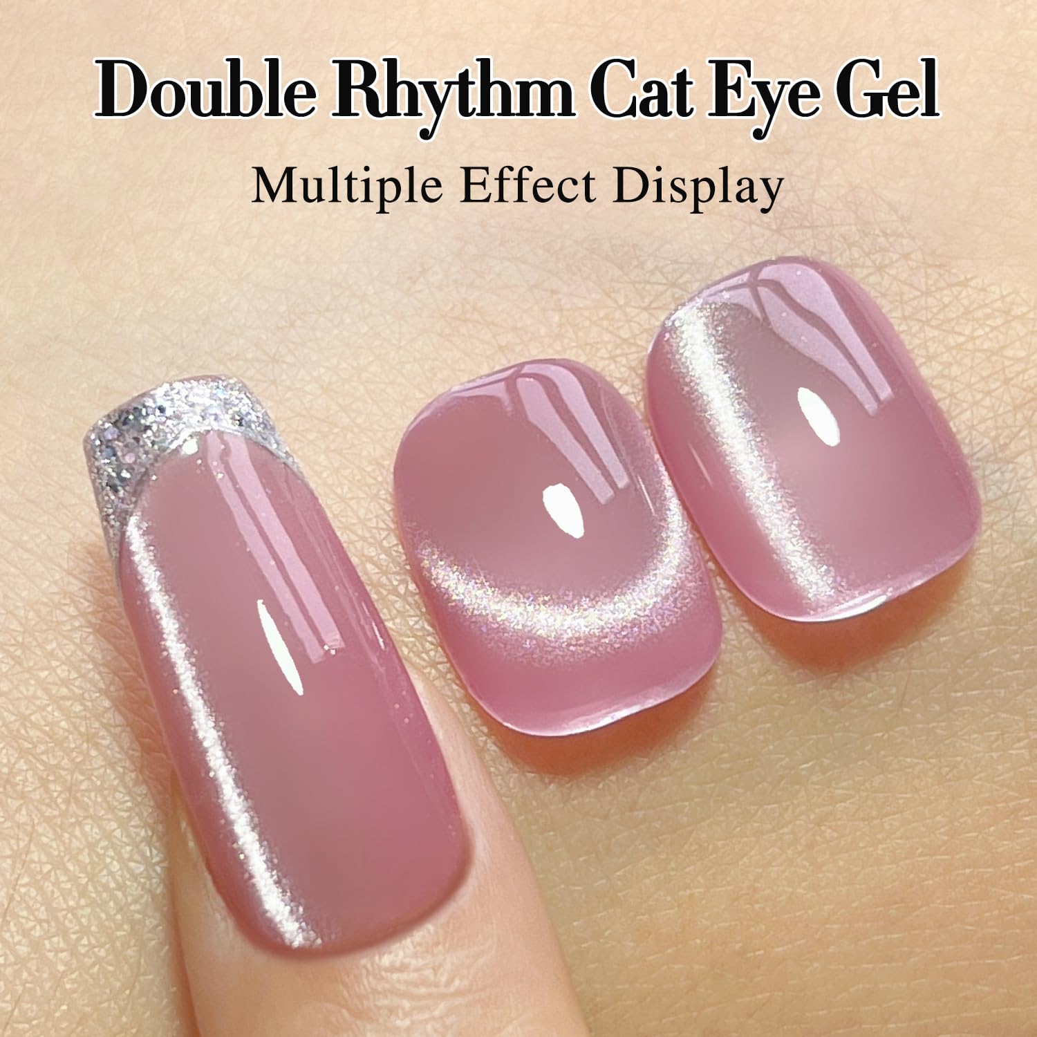 Holographic glitter swatch from Double Rhythm highlighting radiant shine