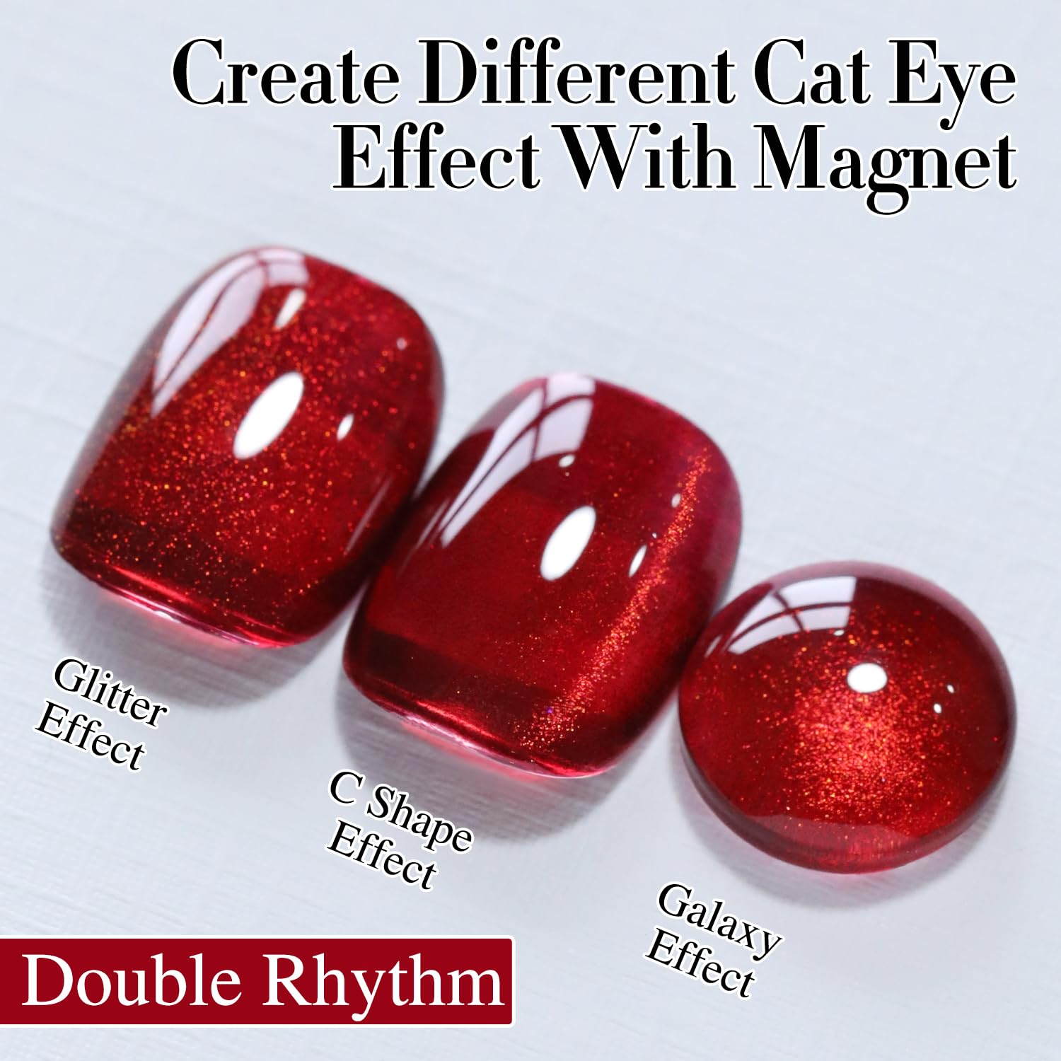 Double Rhythm jelly glass packaging showcases compact 15ml bottle and magnetic wand