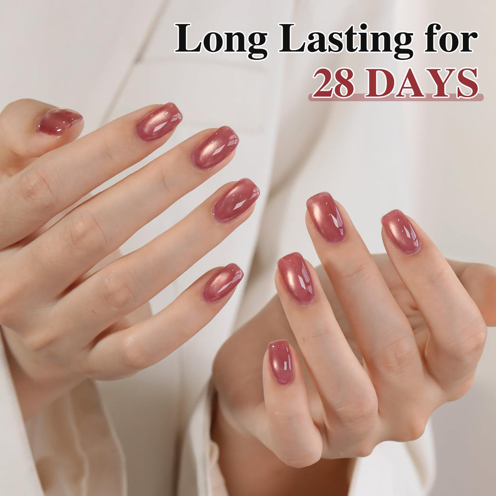 Double Rhythm gel polish kit uses LED lamp curing for quick results.