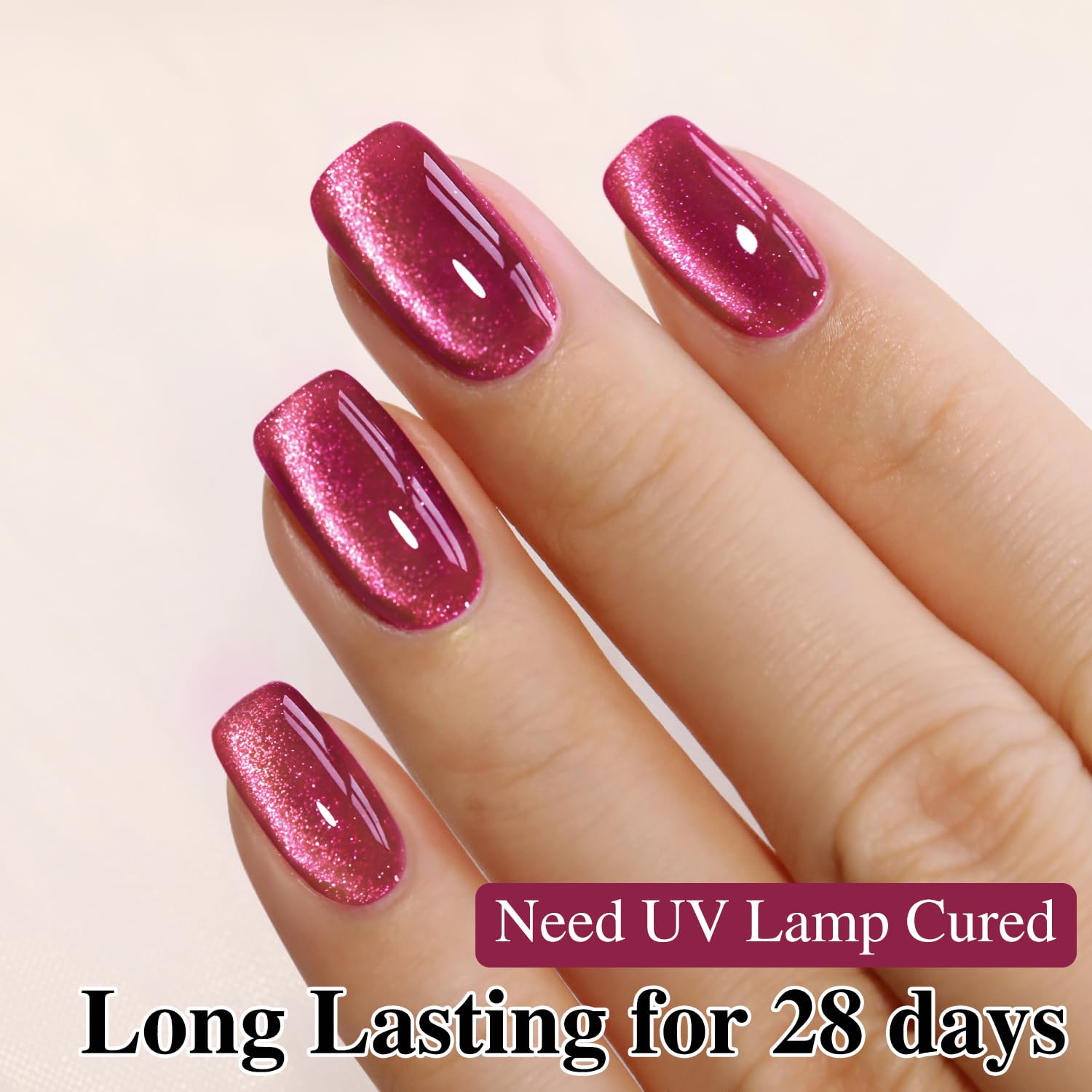 LED or UV curing process for durable gel polish on nails.