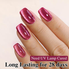 LED or UV curing process for durable gel polish on nails.