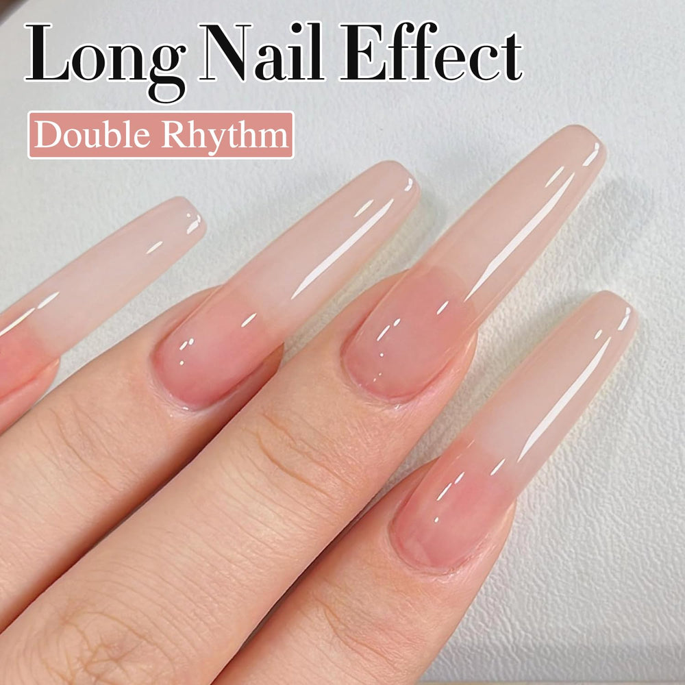 Double Rhythm LED/UV curing to seal the jelly gel polish