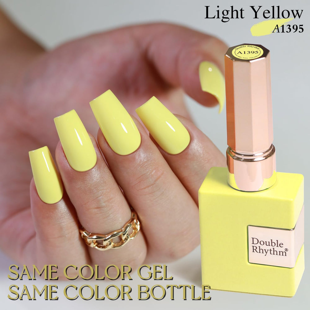 Double Rhythm light yellow swatches for color testing and planning