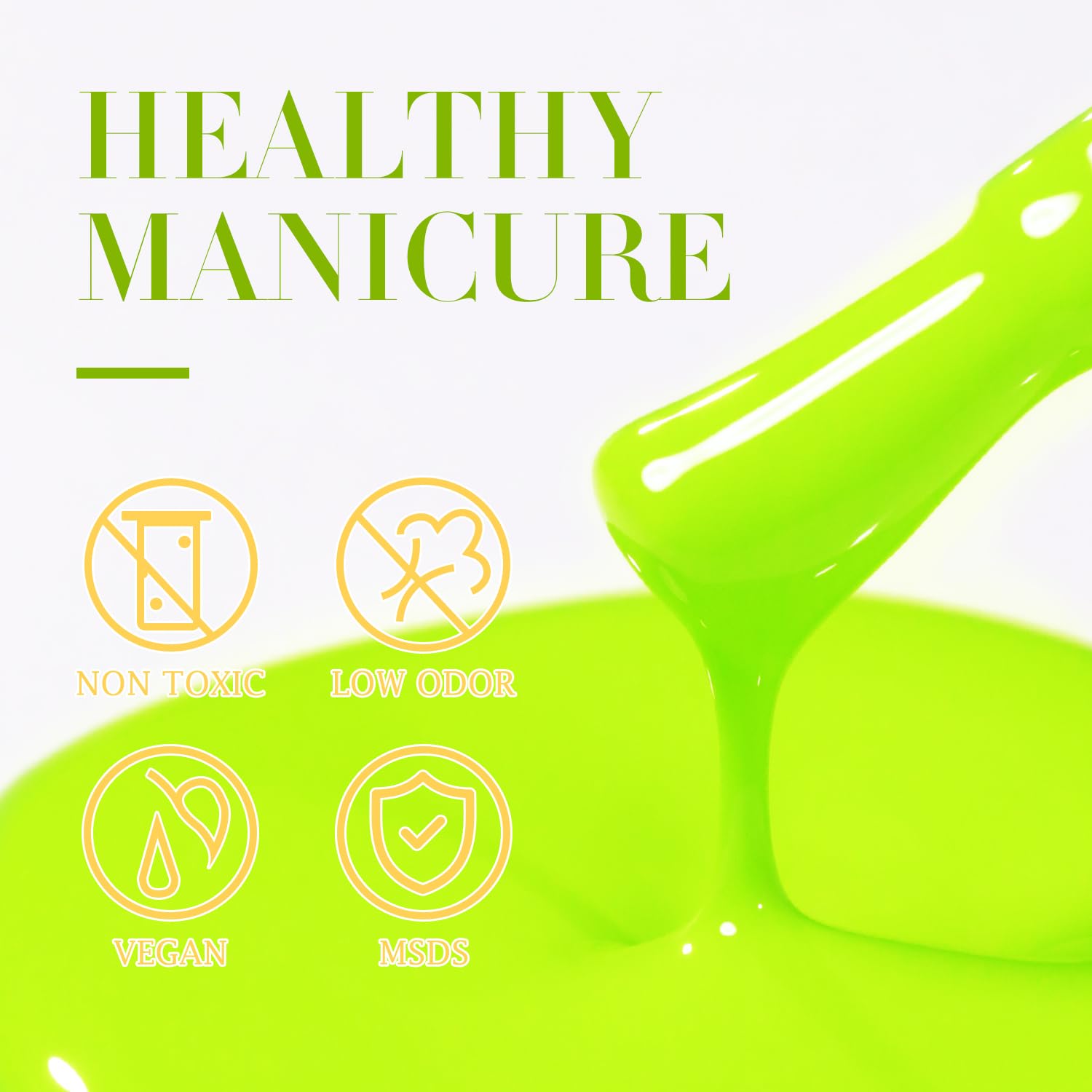 Double Rhythm Lime Green Gel Polish high-gloss shine achievable with proper curing