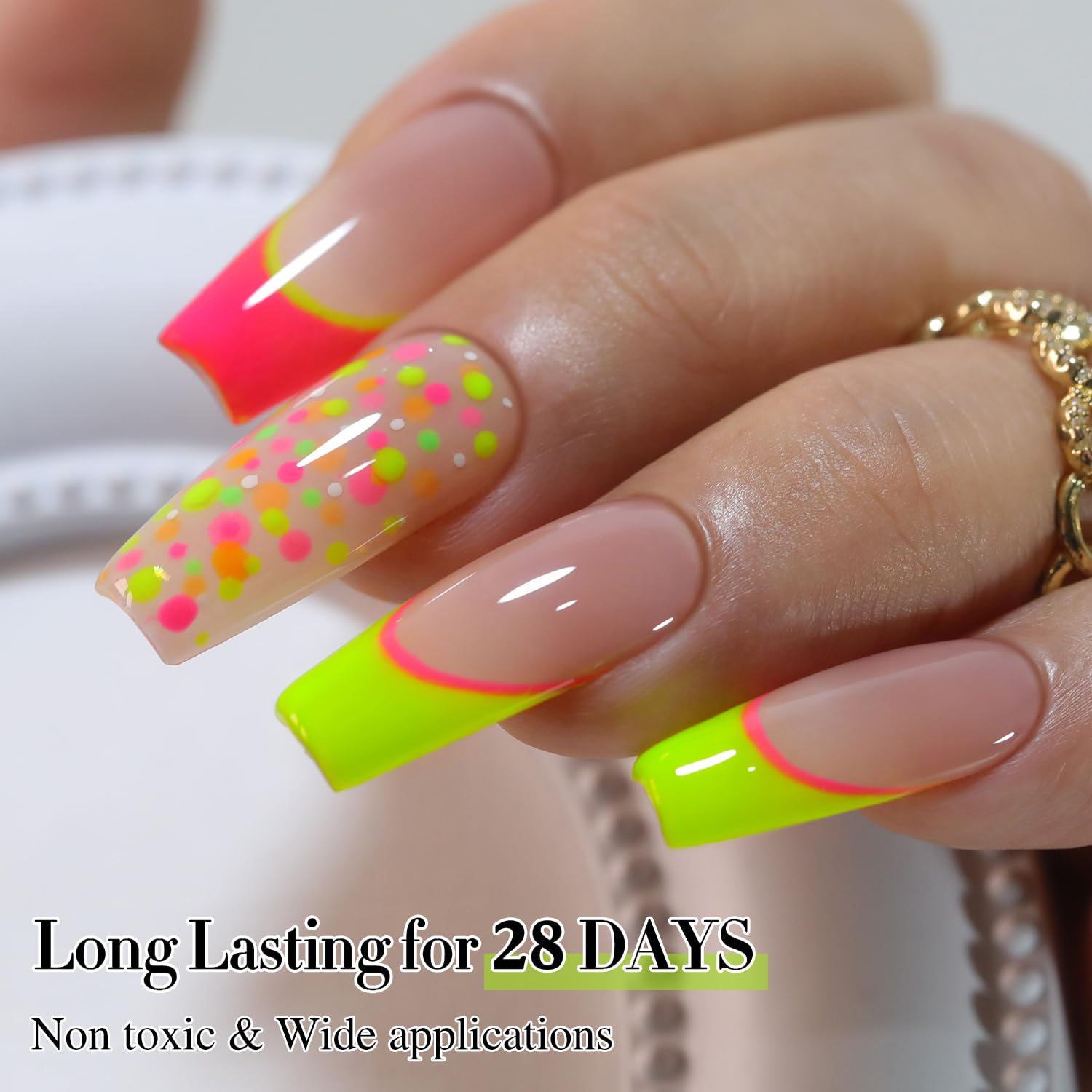 Double Rhythm Lime Green Gel Polish long-wear finish for up to several weeks