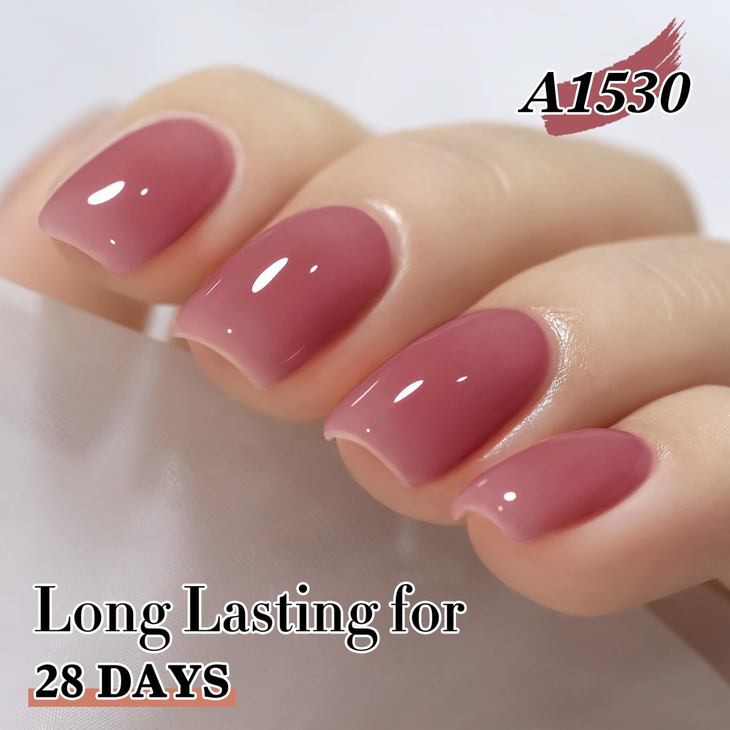 Double Rhythm polish delivering long-lasting gloss on nails.