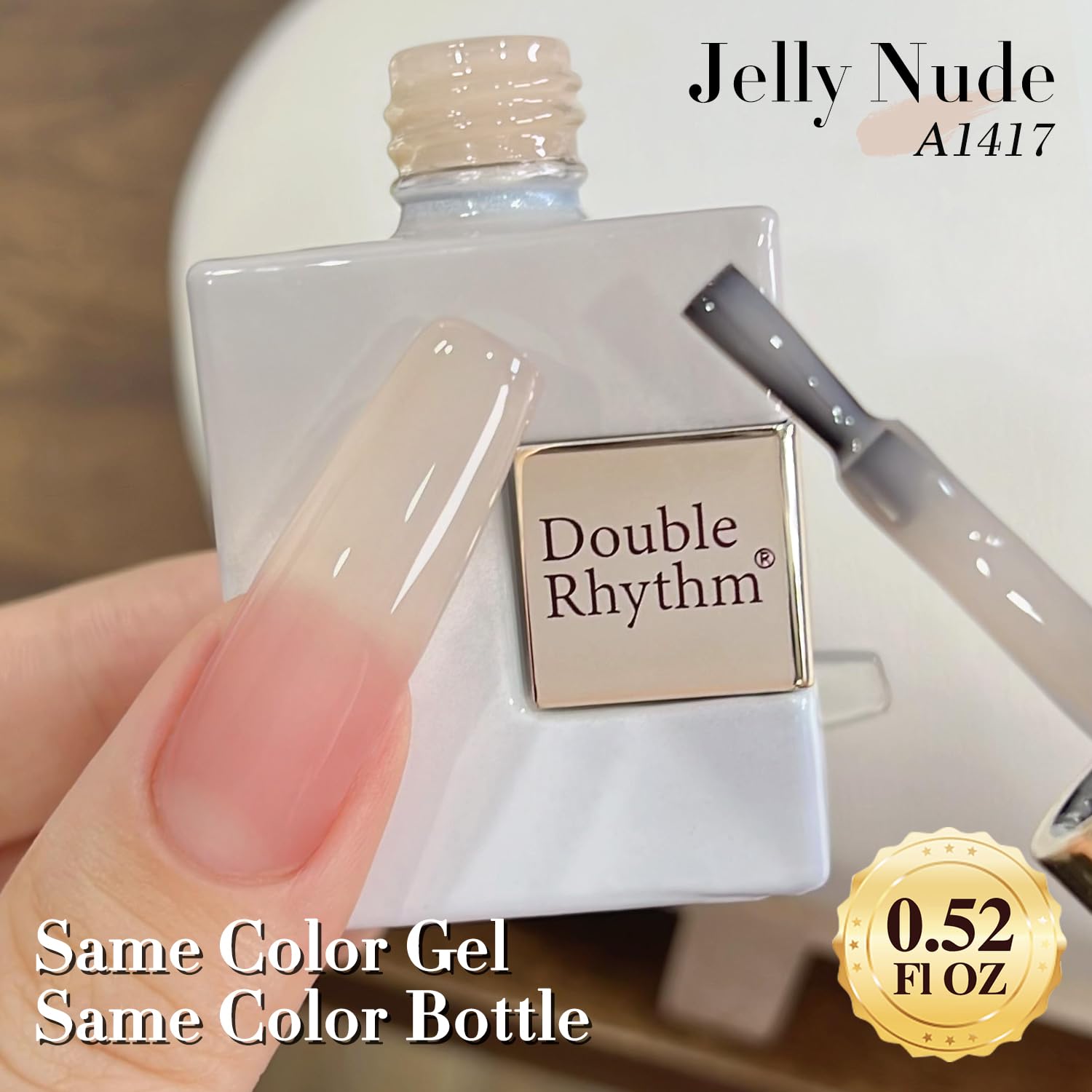 Long-wear swatch implies lasting color with regular top-coat and careful curing.