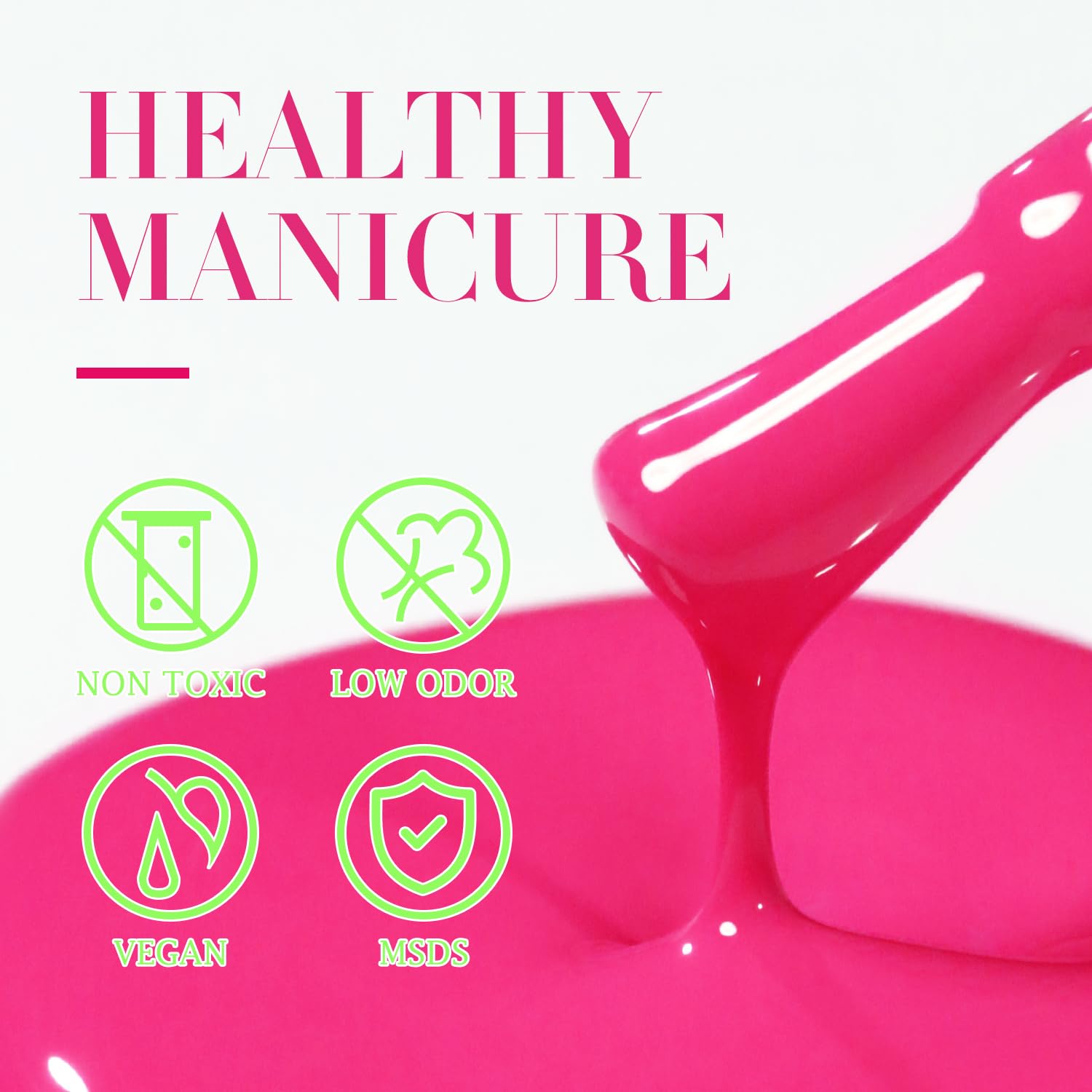 Double Rhythm low-odor, toxin-free formula with safer nails.