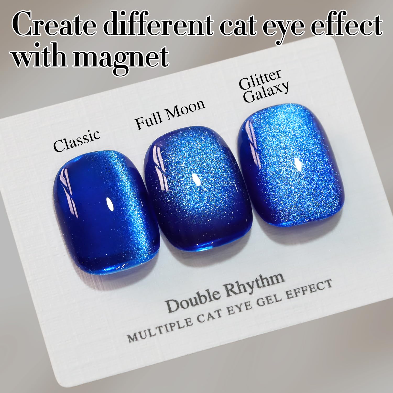 Double Rhythm magnet tool included for crafting the cat-eye look on nails.