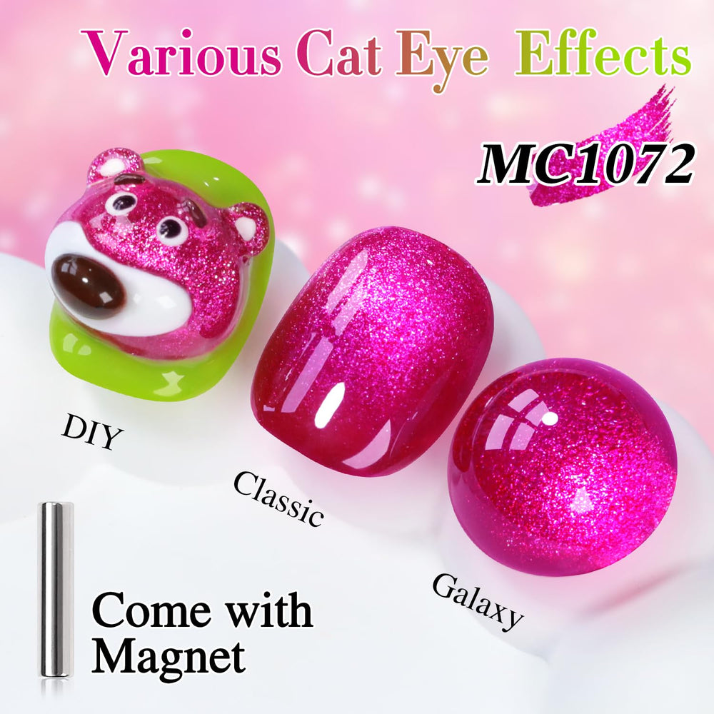 Double Rhythm magnetic shimmer nail art idea sample