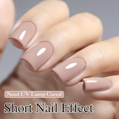 Double Rhythm milky khaki sheer color swatch demonstrates effortless coverage and shine.