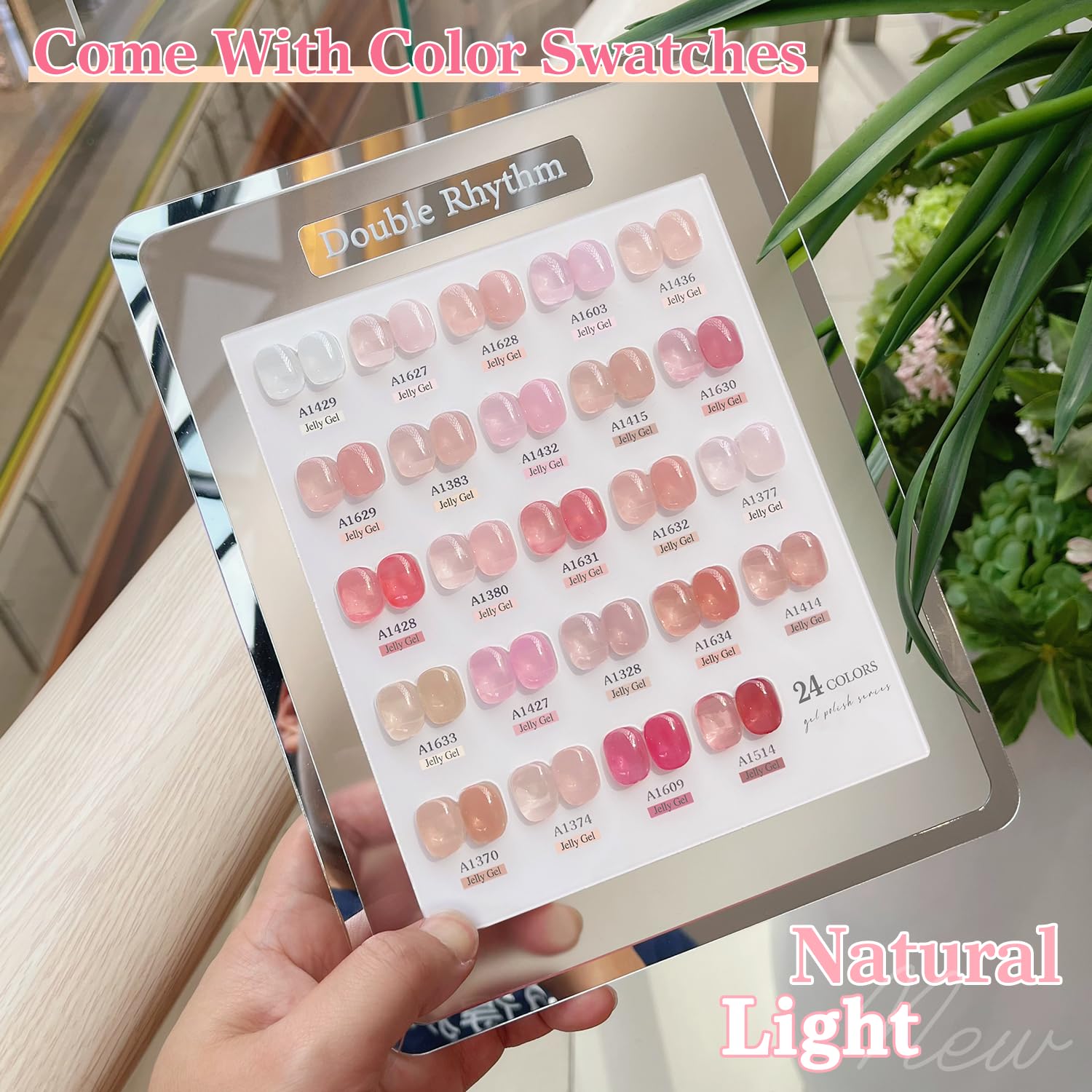 Double Rhythm milky white jelly nude pink color series.