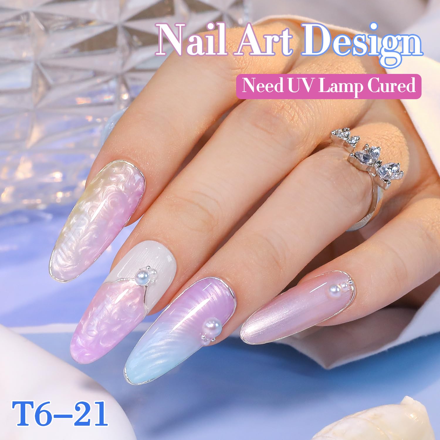 Nail art at home using Double Rhythm gel polish set