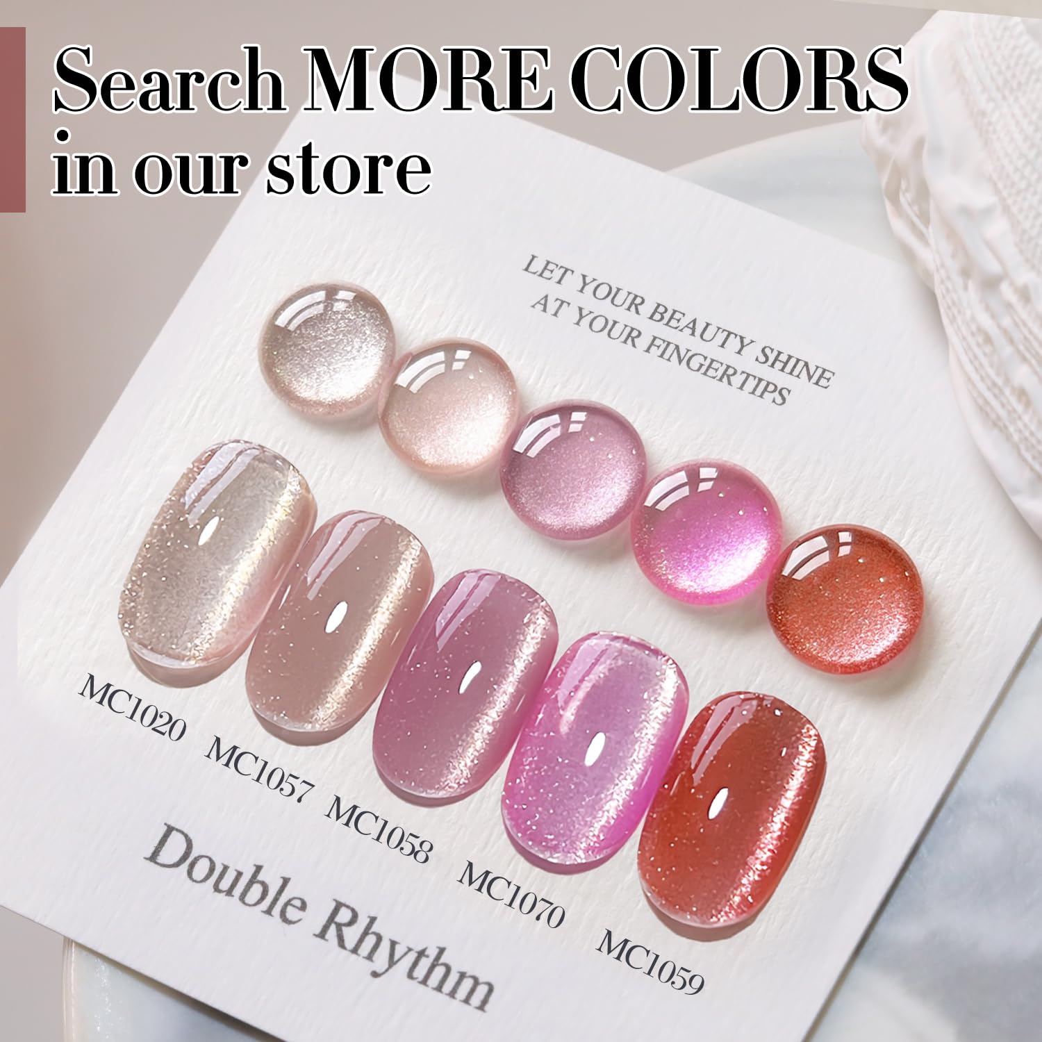 Idea board for Double Rhythm at-home nail art inspiration