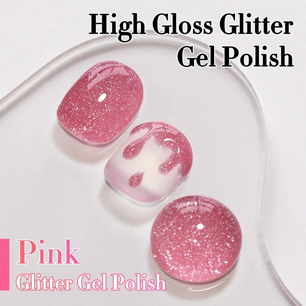 Double Rhythm nail art swatch displaying pearl shimmer and reflective finish.