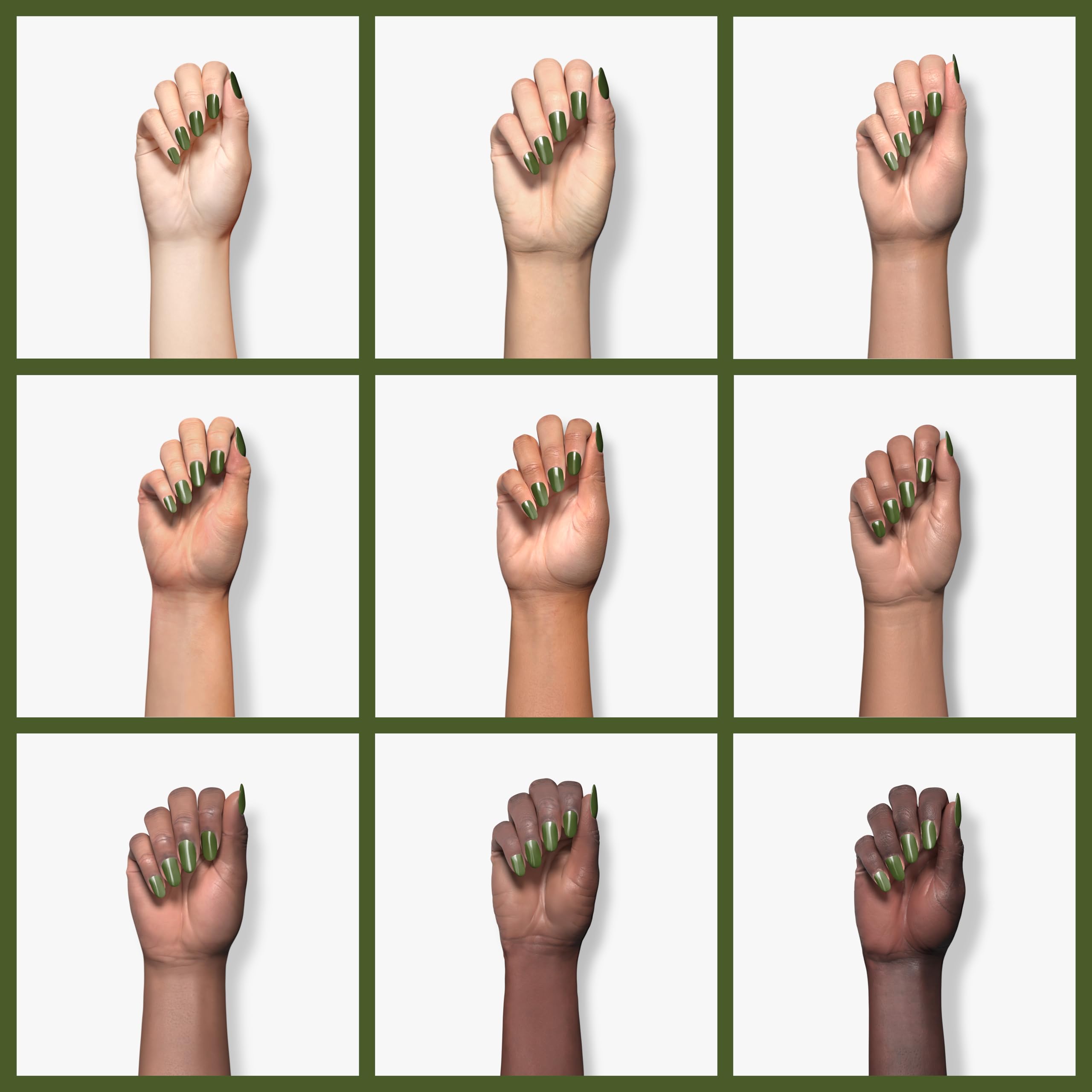 Double Rhythm color swatches on a board show the sheer shade variety.