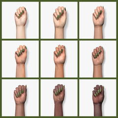 Double Rhythm color swatches on a board show the sheer shade variety.