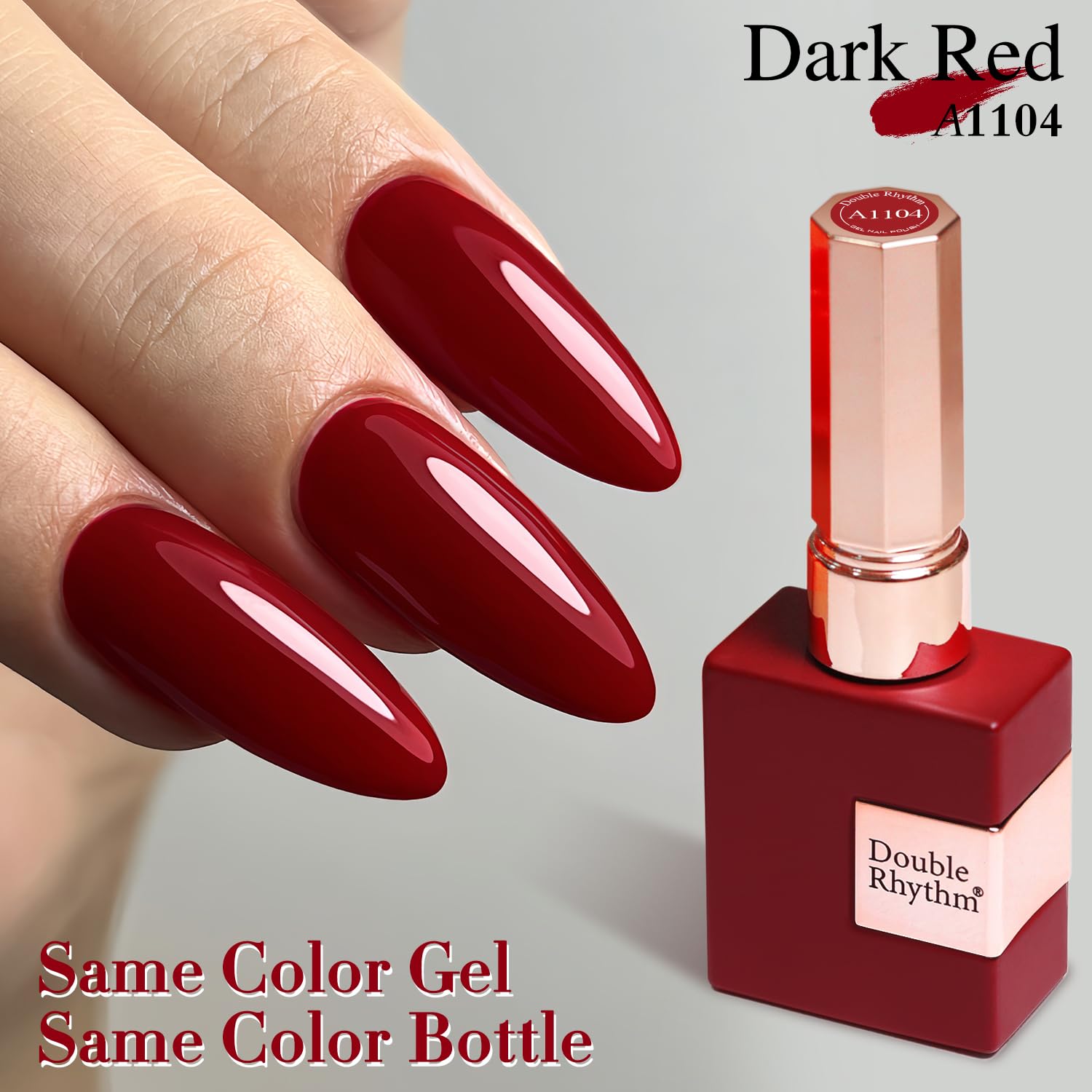 Double Rhythm nails with glossy finish and long wear potential
