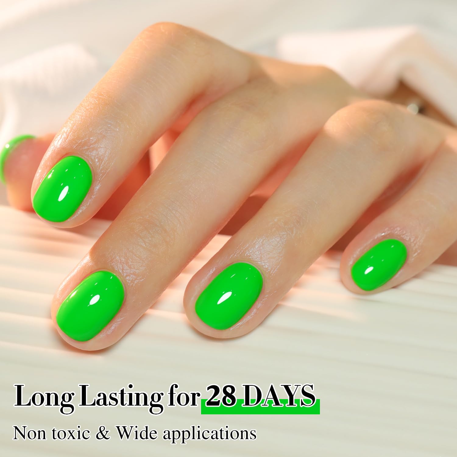 Double Rhythm nails with gel polish showing clean lines and even color