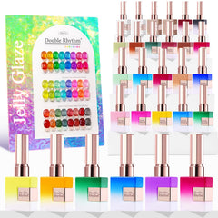 Double Rhythm neon jelly colors on display for vibrant everyday nails.