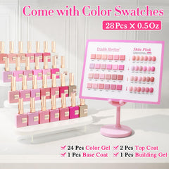 Double Rhythm neutral pink nude swatches display versatile color range