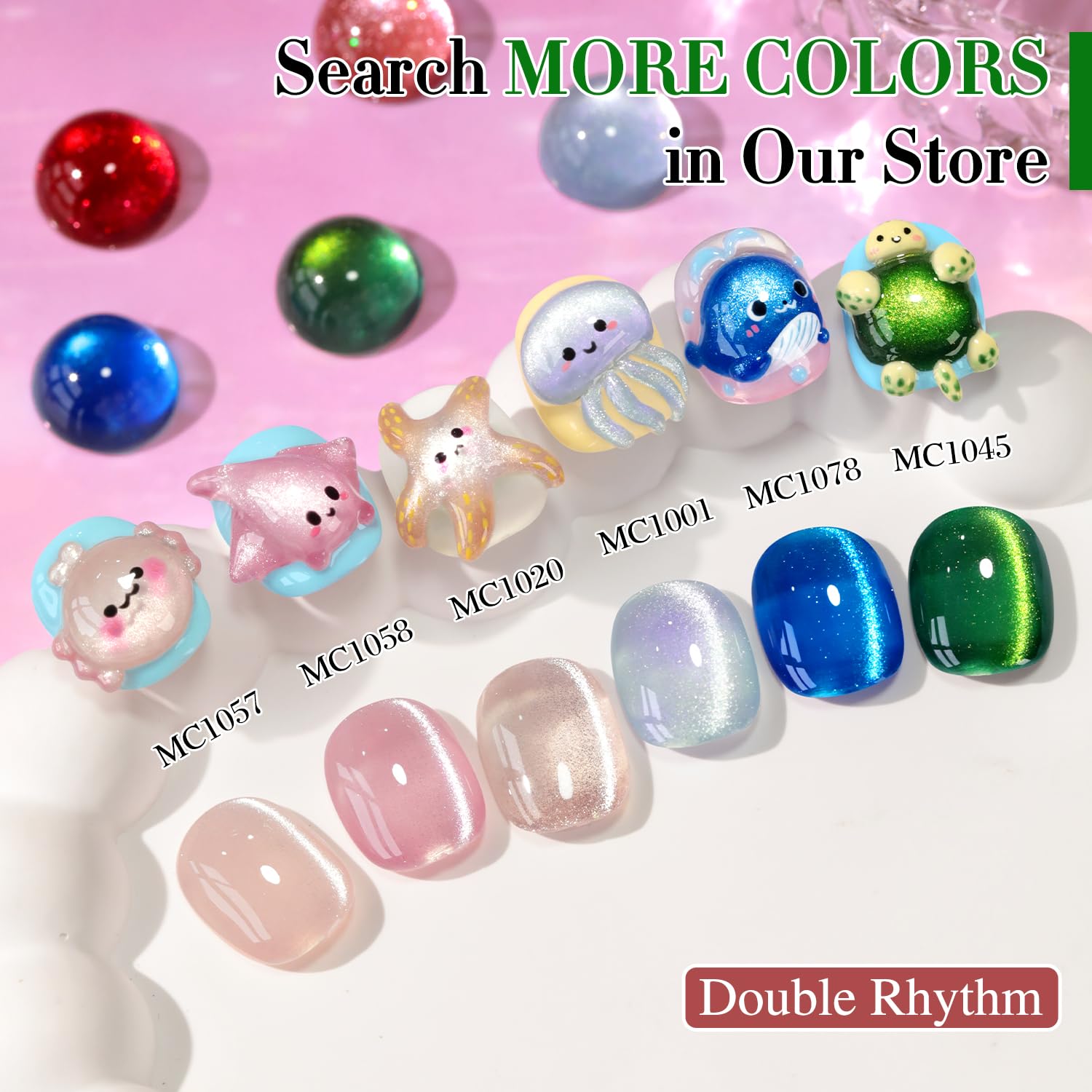 Base coat combos unlock different colors and nail styles.