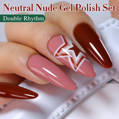 Double Rhythm six-color gel set swatches display even pigment for DIY art.