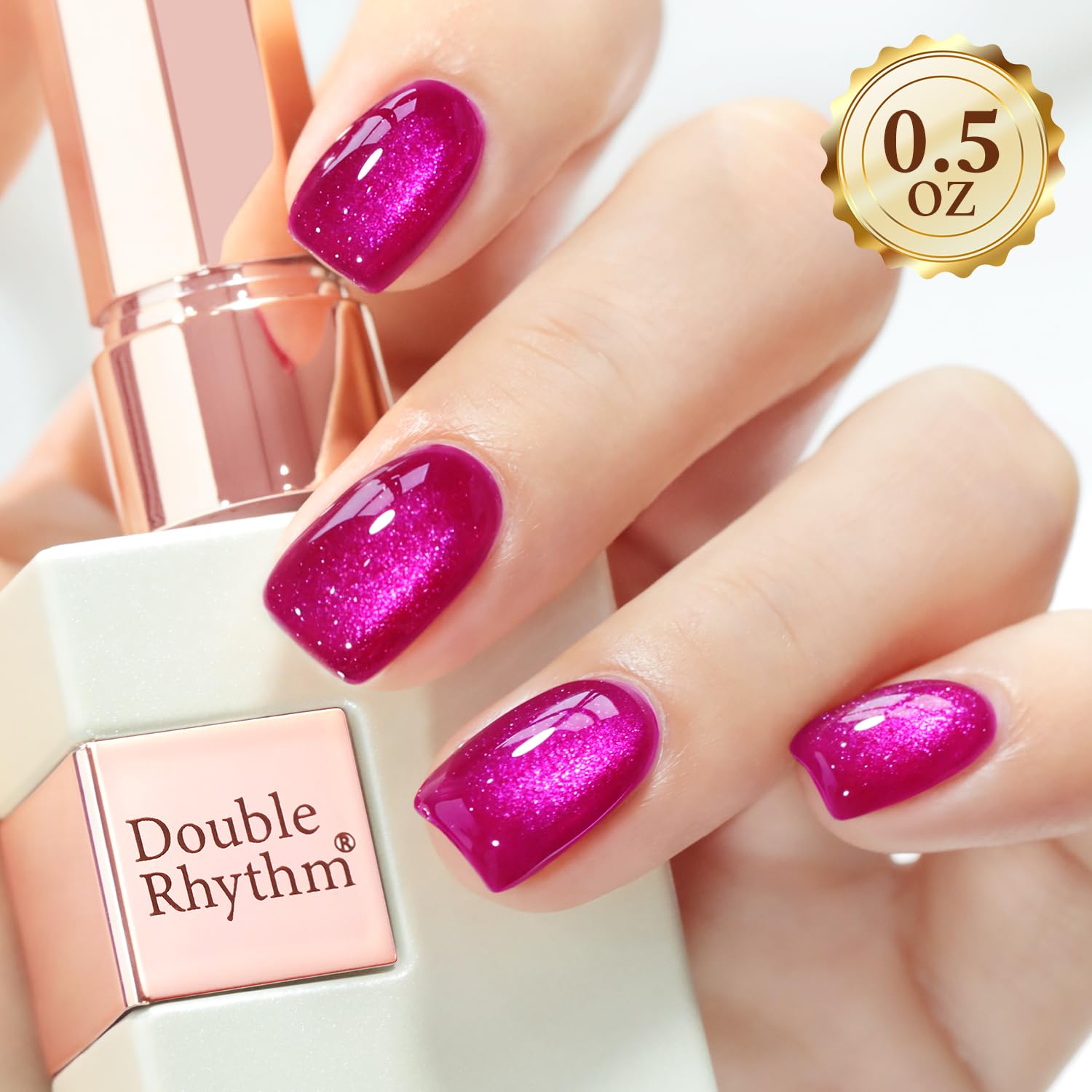 Double Rhythm Pitaya Purple color swatch on nails
