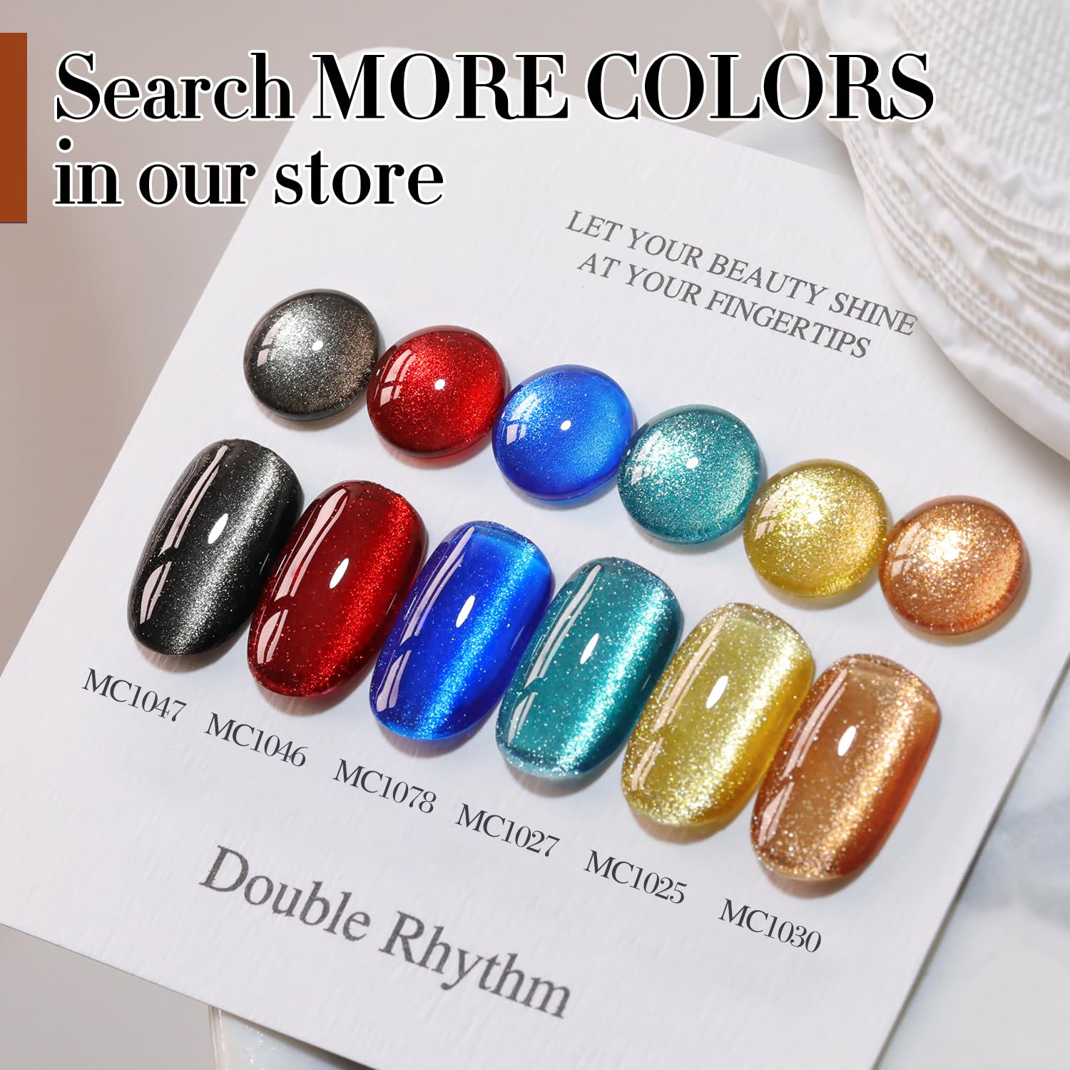 Premium pigment finish from Double Rhythm for long-lasting shine.