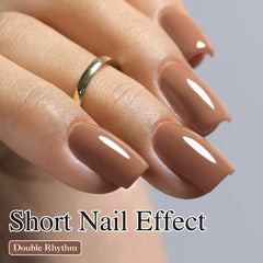 Double Rhythm sheer color bottle on display for all-season nails