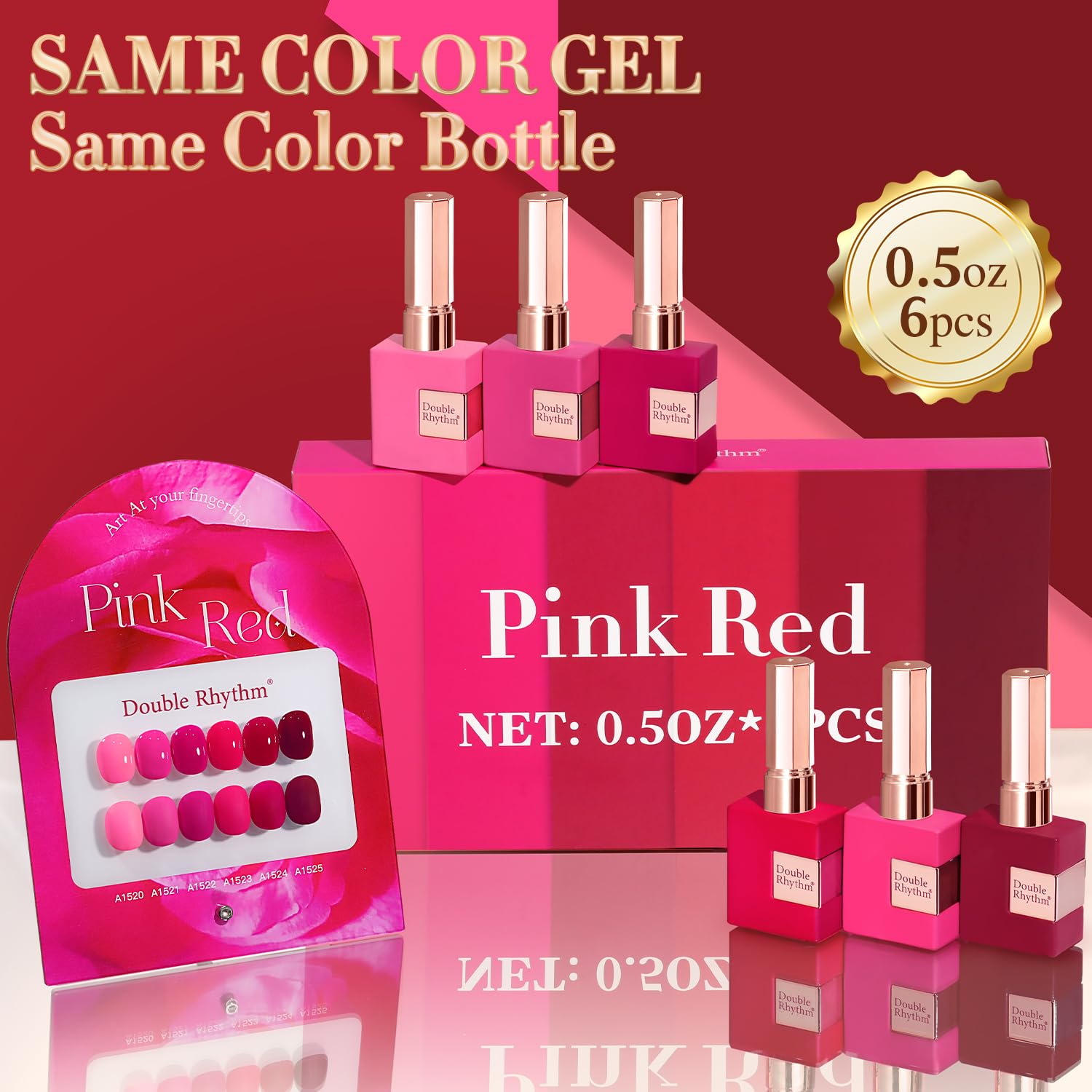Double Rhythm purple gel polish bottle, rich color for stylish nails