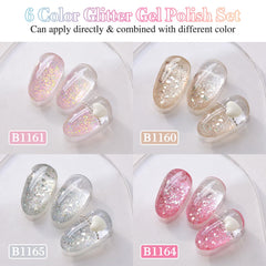 Double Rhythm Rose-T6-35 gel polish bottle with pink sparkle.