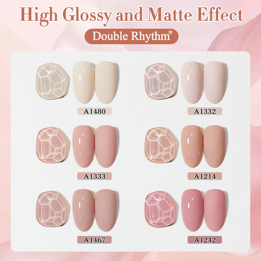 Double Rhythm same-color bottle collection supports cohesive, polished manicure looks.
