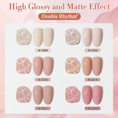 Double Rhythm same-color bottle collection supports cohesive, polished manicure looks.