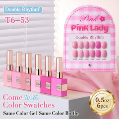Double Rhythm same-color bottles shown for uniform nail color options.