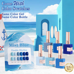 Double Rhythm same-color bottles highlight consistent salon-style results at home.