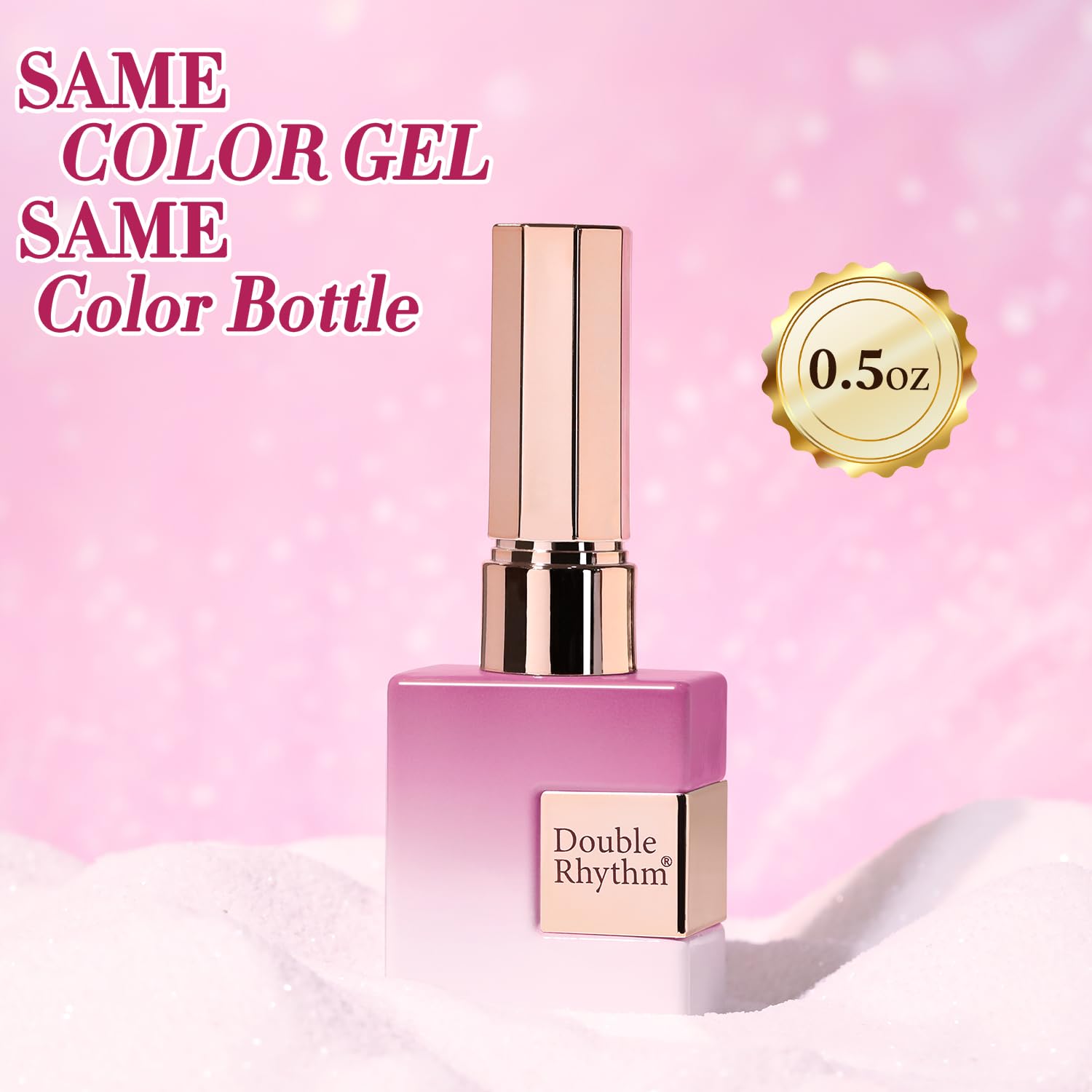 Double Rhythm shake-warm-before-use tip improves pigment dispersion