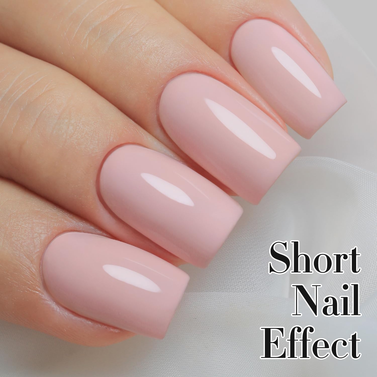 Double Rhythm sheer baby pink swatch shows color when applied.