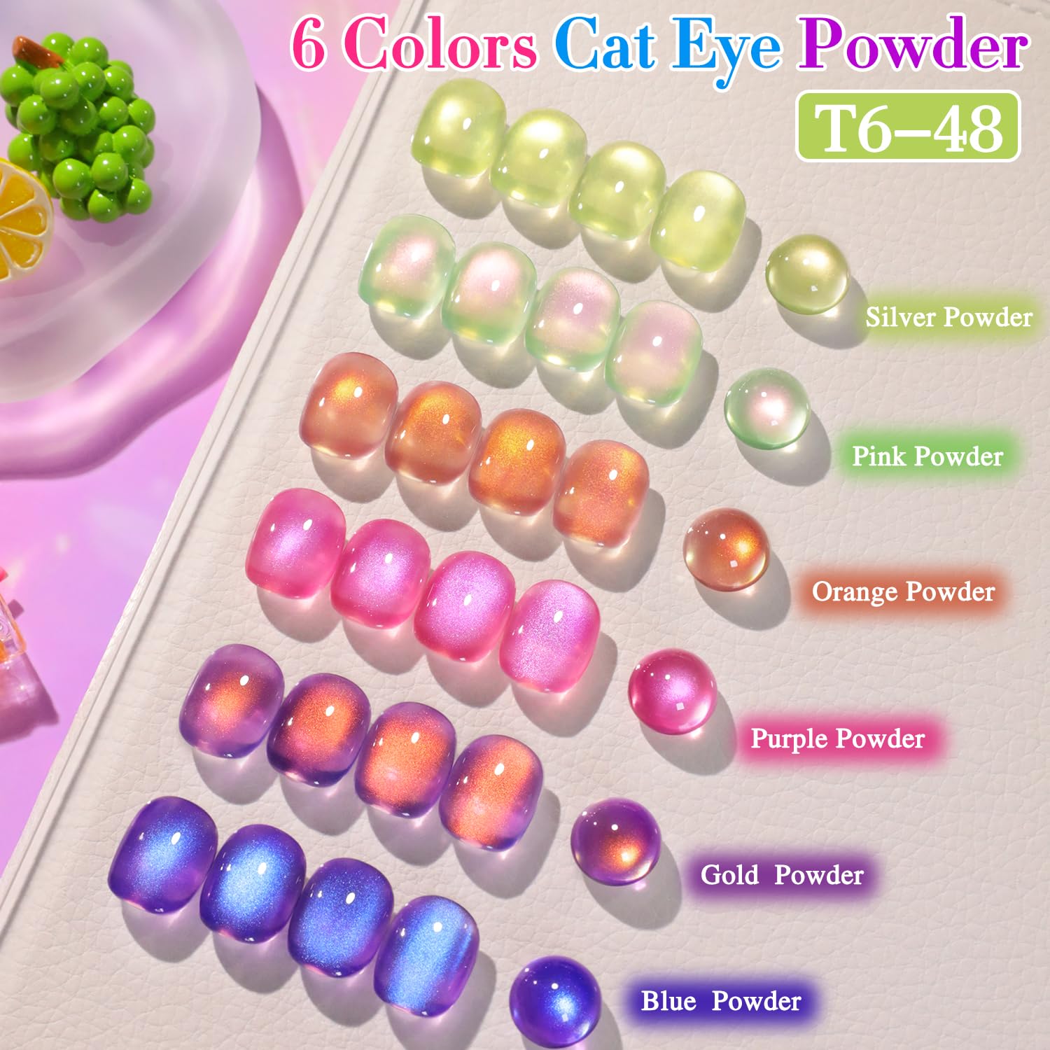 Double Rhythm grape-gold cat-eye polish offers toxin-free vibrant gel color for long wear