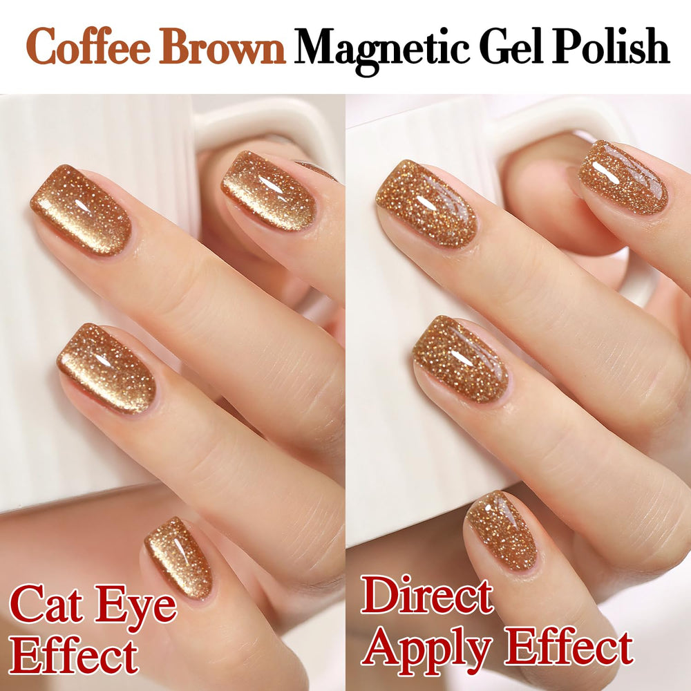 Sheer color appearance on nails for subtle, elegant Double Rhythm look.