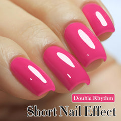 Double Rhythm sheer neutral gel polish texture on swatch for jelly finish