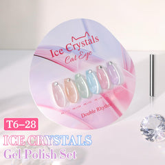 Double Rhythm six-pc gel polish pack highlights consistent color and convenient home use.