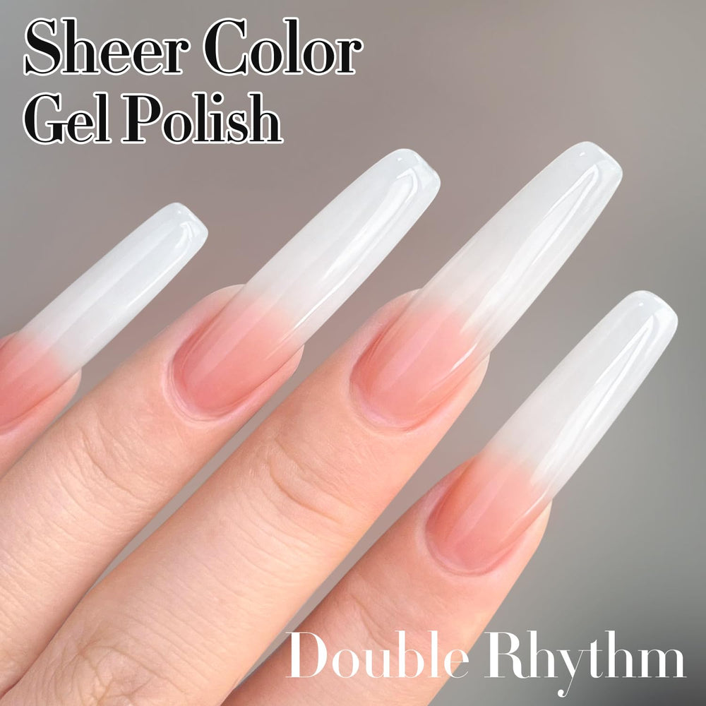 At-home nail art setup with Double Rhythm jelly polish.